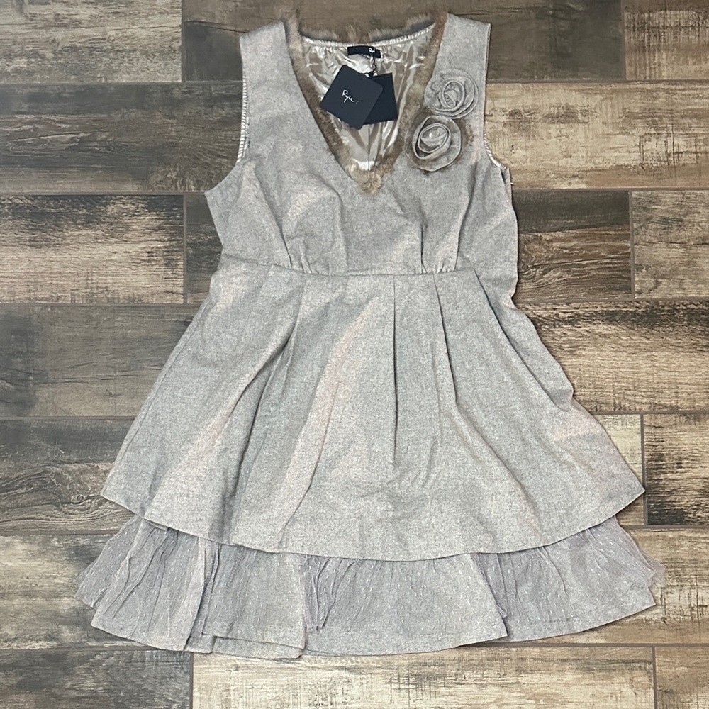 Ryu Elegant Silver Layered Dress